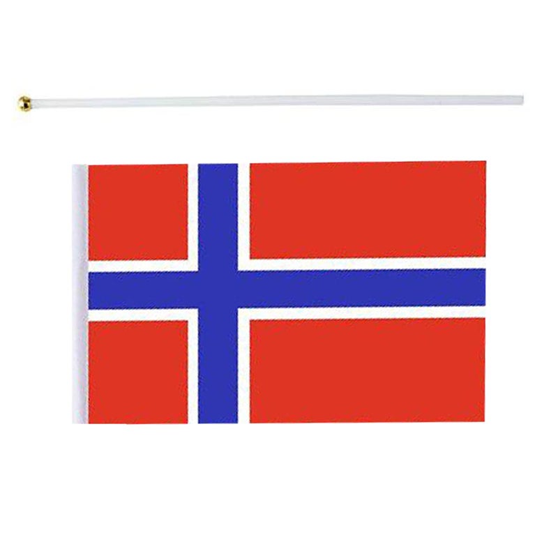 mflagperft Norway Flag Norwegian Flag, Small Mini Handheld Norway Flags on Stick, Ideal for Party Parades Sports Events Patriotic Festival Decorations - Image 4